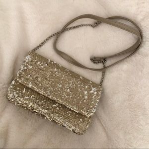 Champagne Gold Sequin Purse